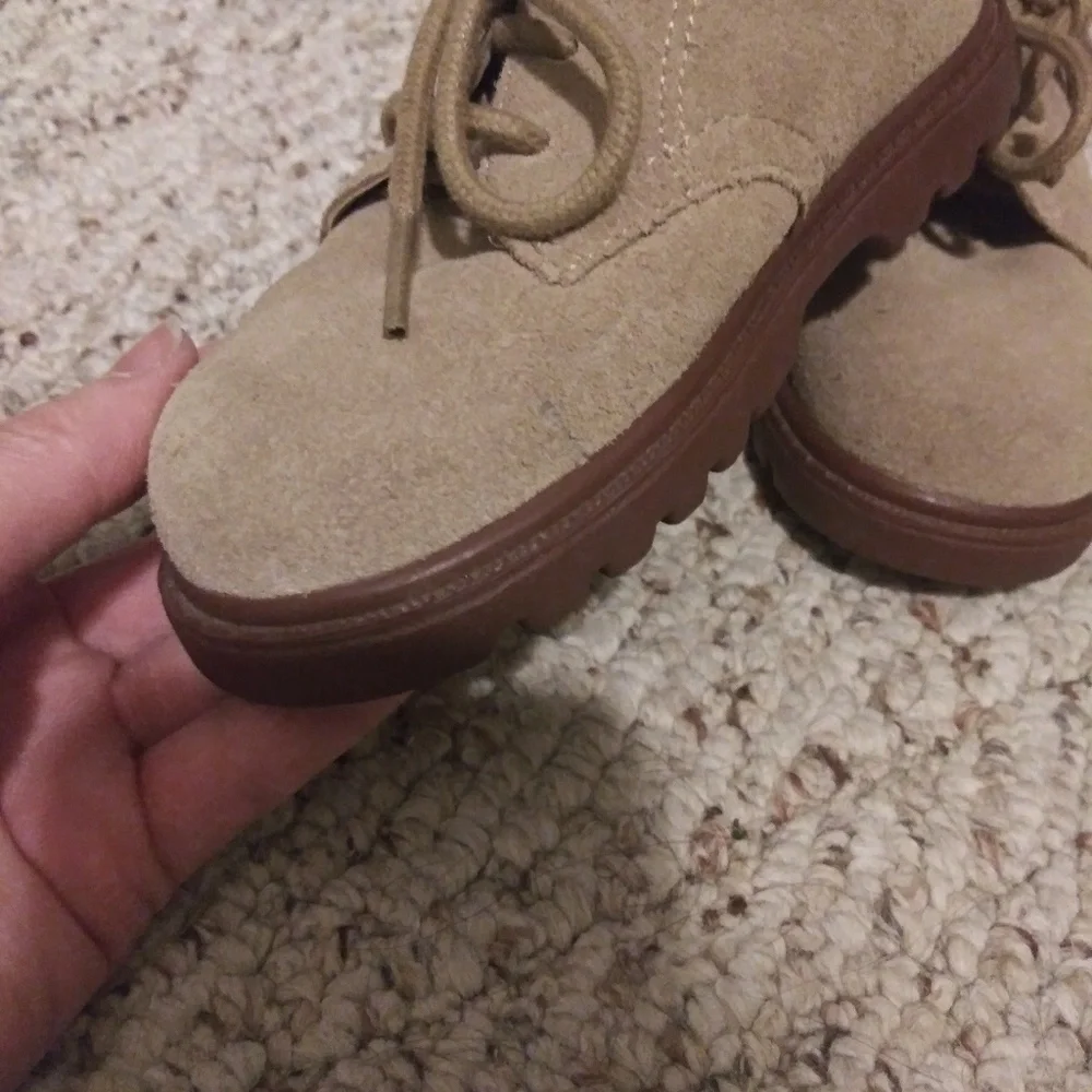 3/$18 Stride Rite James Tan Suede Boys Dress Shoe